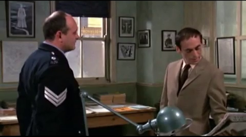 John Malcolm and Johm Bennett in a scene from The House That Dripped Blood (1971)