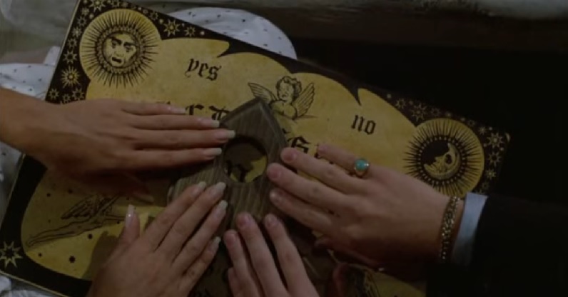 Ouija board scene from Witchboard (1986)