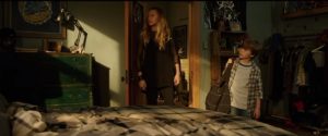 Teresa Palmer and Gabriel Bateman in Lights Out (2016)