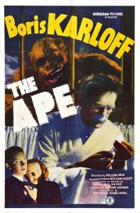 Boris Karloff - The Ape (Movie Poster)