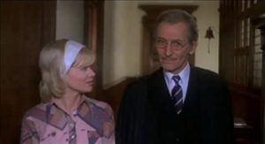 Judy Geeson and Peter Cushing in Fear in the Night(1972)