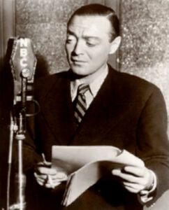 Peter Lorre working with a radio show script