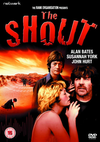 The Shout (1978): DVD cover showing Alan Bates, Susanna York, and John Hurt