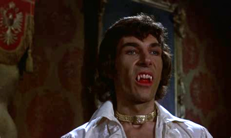 Count Mitterhaus showing his teeth in Vampire Circus (1972)