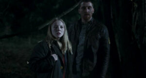 Charlotte Beaumont and Ben Batt in a scene from The Windmill Massacre (2016)