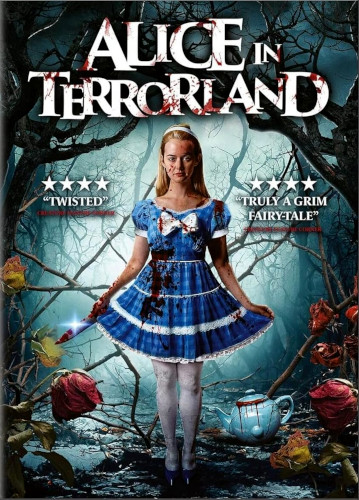 Alice in Terrorland (2023): Blu-ray case artwork featuring Lizzy Willis as Alice