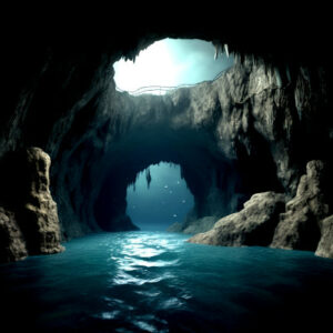 Cave by the Haunted Sea with a weird circle at the end