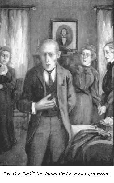 Illustration by Peter Newell (for the story The Shadows on the Wall by Mary E. Wilkins Freeman)