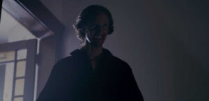 The vampire Arturo Valenor (Sean Ohlman) bares his fangs in Death Streamer (2024)