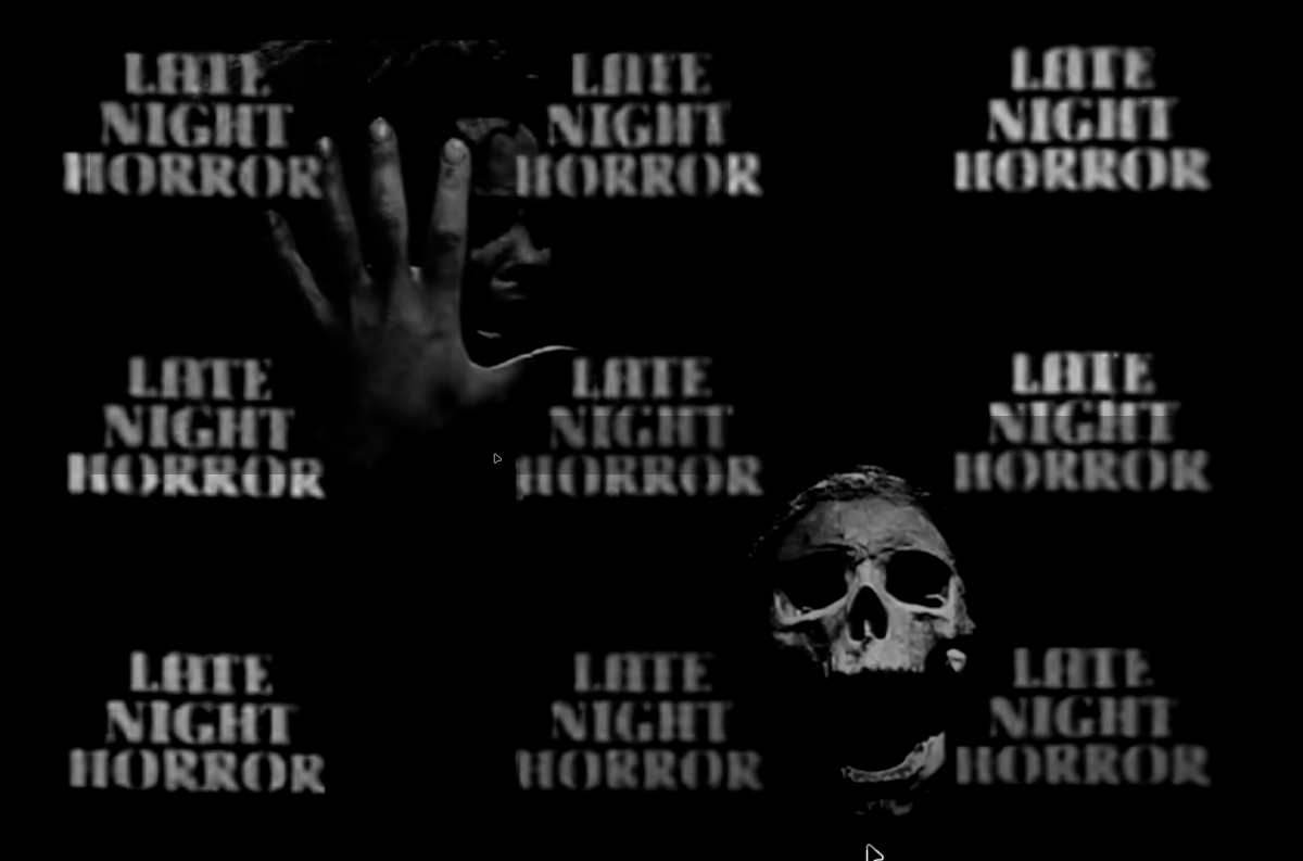 Late Night Horror TV Series: Screenshot Combo from the Introduction