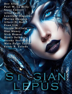 Stygian Lepus Edition 26: front cover featuring beautiful woman with a black snake