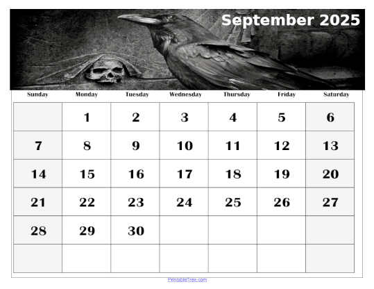 Spooky Calendar: September 2025