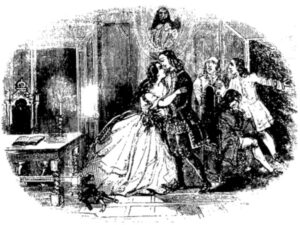 Flora and Charles reunited - Illustration - Varney the Vampire, Chapter X