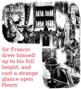 Sir Francis Varney drew himself up to his full height (Illustration from Varney the Vampire, Chapter XIII