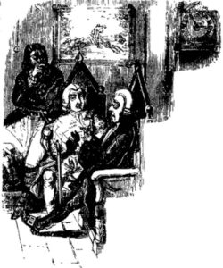 The Admiral talks with Mr. Crinkles (Varney the Vampire, chapter 15