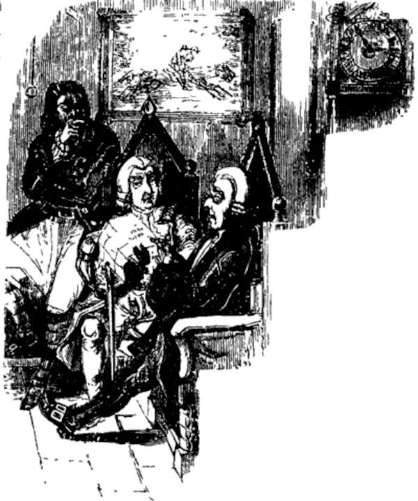 Admiral Bell talks with Mr. Crinkles (Varney the Vampire, chapter 15)
