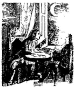 Pen and Ink illustration from Varney the Vampire Chapter XI