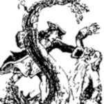 Black and white illustration from Varney the Vampire, chapter XVII