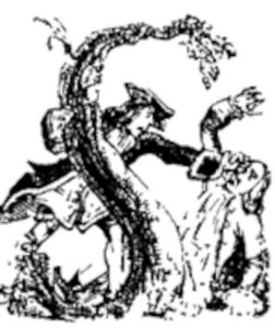 Black and white illustration from Varney the Vampire, chapter XVII