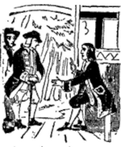 Black and white illustration from Varney the Vampire, chapter XVIII