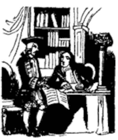 Black and white illustration from Varney the Vampire, chapter XXIII