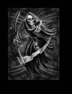 Black and White Artwork: The Grim Reaper