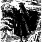 Varney the Vampire walking alone at night (illustration from Varney the Vampire, chapter XXXIII
