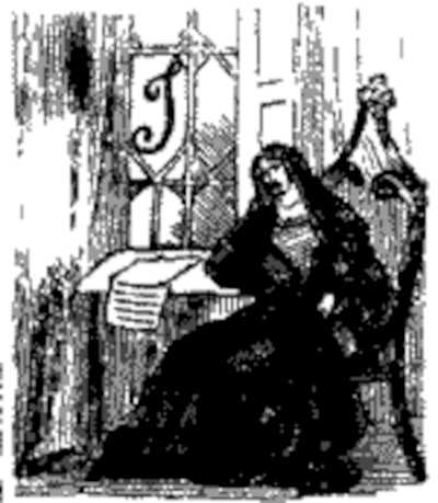 Illustration from Varney the Vampire, chapter XXXVI