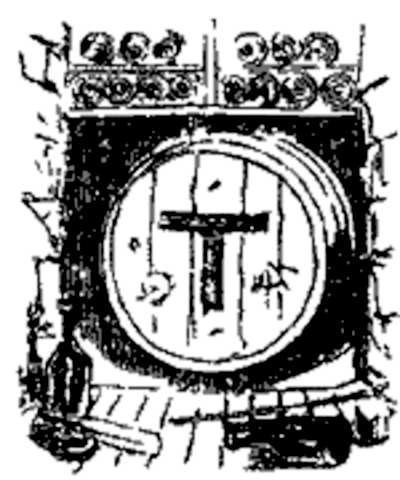 Wine barrel (Illustration from Varney the Vampire, chapter XLIX