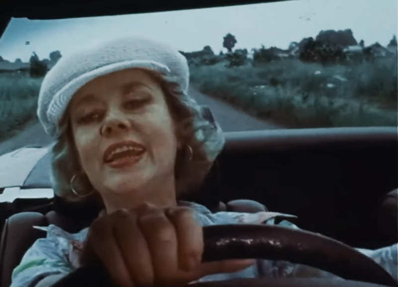 Mrs. Amworth singing Greensleves as she bombs along in her Mercedes Glynis Johns as Mrs. Amworth in the short film of the same name (Part of the 1970s TV series Classics Dark and Dangerous)