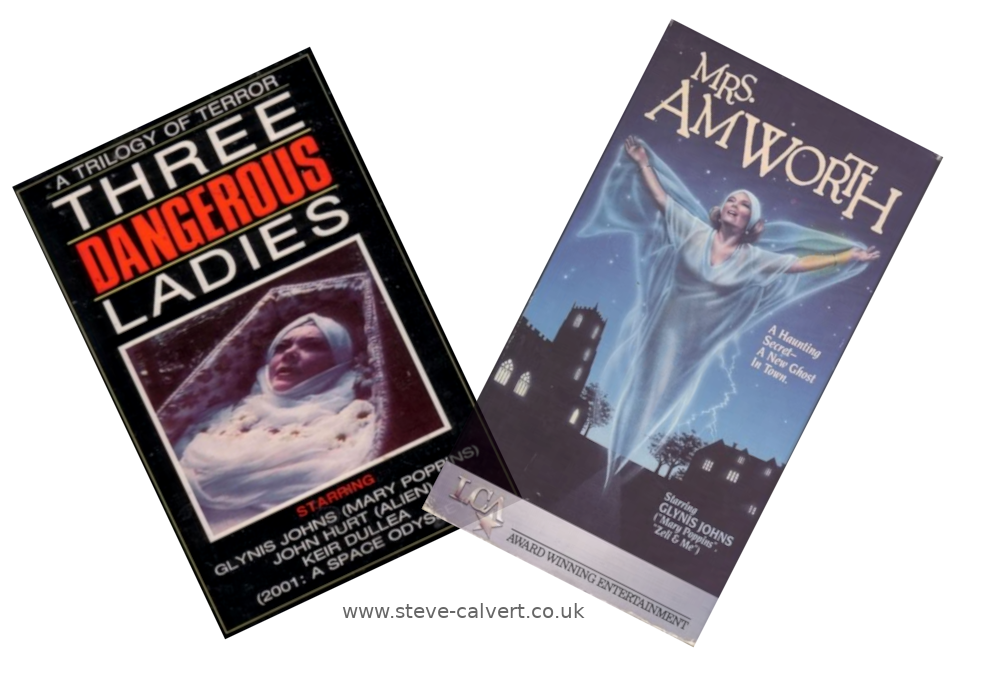 VHS video cases for Three Dangerous Ladies + Mrs. Amworth VHS video cases for the films Three Dangerous Ladies and Mrs. Amworth