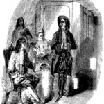 The Admiral and Henry confront the Quaker (illustration from Varney the Vampire, chapter XCVII)