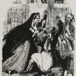 Mrs. Williams takes her revenge on Jack Tweedle (Illustration from Varney the Vampire, chapter CXXIII)